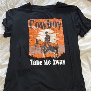 Black Cowboy Graphic T-Shirt
